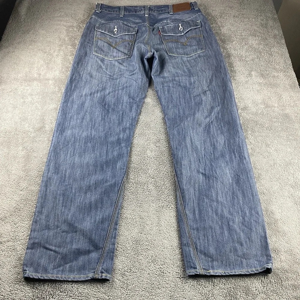 Levis 559 Relaxed Straight Fit Jeans Mens 38x32 Blue‎ Medium Wash Mid Rise